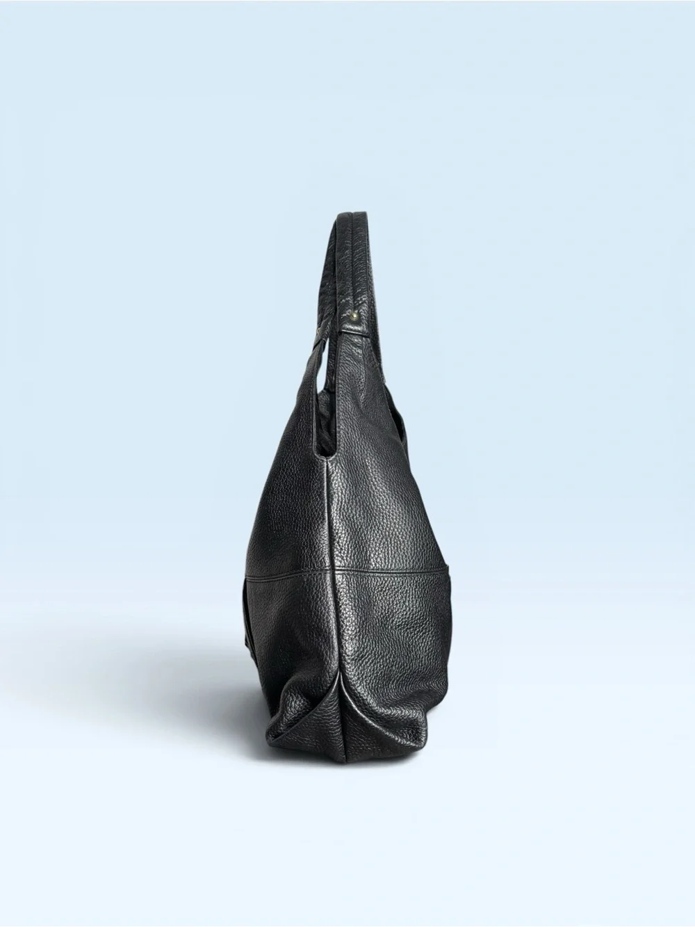 Michael Kors Fulton Black Pebble Leather Hobo Bag - Picture 3 of 10